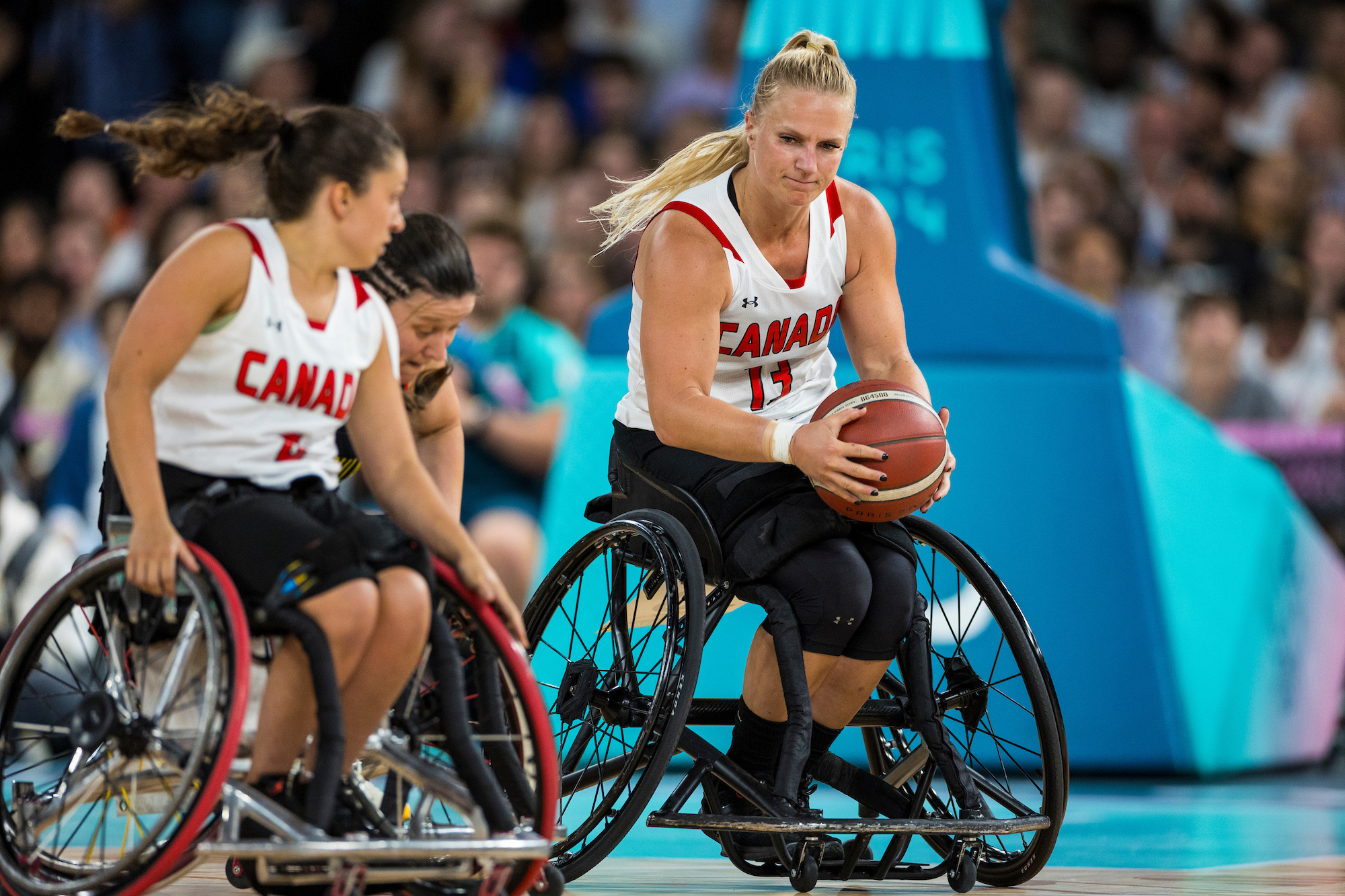 Canada defeats Germany in WheelChair Basketball / Le Canada bat l'Allemagne au basket-ball en fauteuil roulant